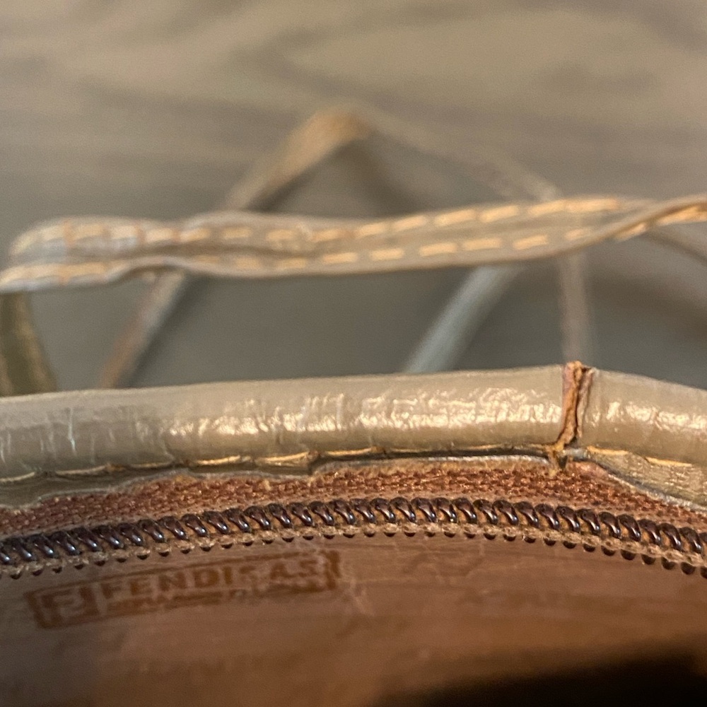 FENDI Zucchino Coated Canvas Leather FF Monogram Crossbody Purse Bag - Vintage - Picture 11 of 12